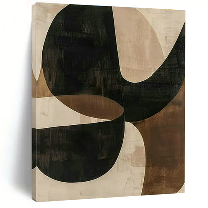 Brown - Black Curved Abstract Art for Bohemian - Style Home & Creative Writing Studio DLZ1756