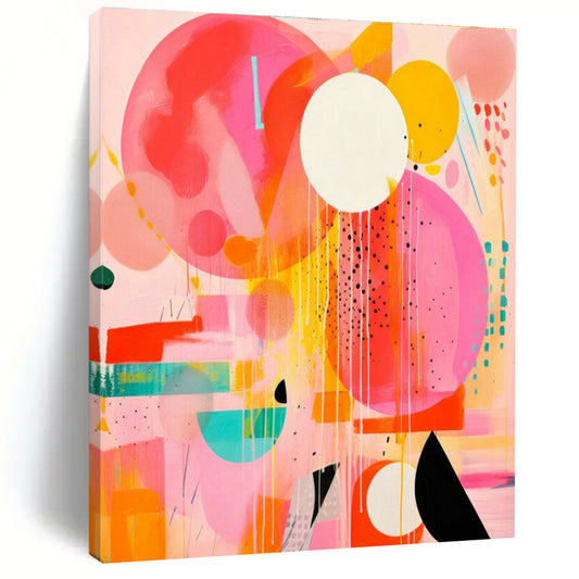 Colorful Circle Drip Art for Modern Living Room & Creative Café DLZ2090