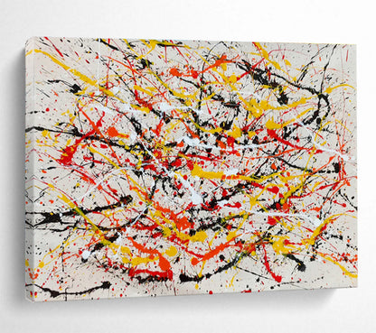 Yellow - Red Splash Abstract Art for Modern Art Gallery Interactive Installations DLZ2687
