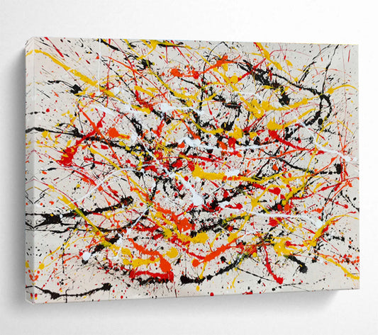 Yellow - Red Splash Abstract Art for Modern Art Gallery Interactive Installations DLZ2687
