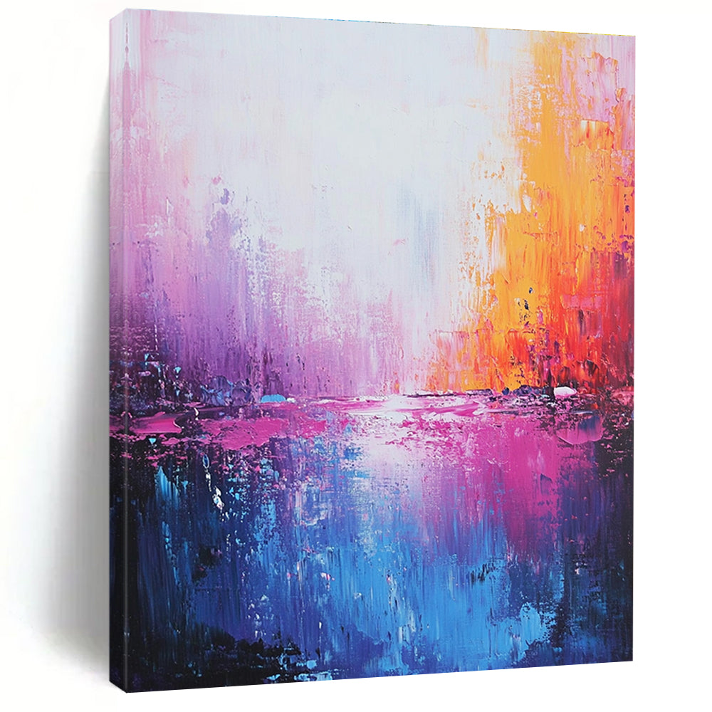 Vibrant Pink and Orange Abstract for Luxury Spa & Contemporary Art Space STSC345
