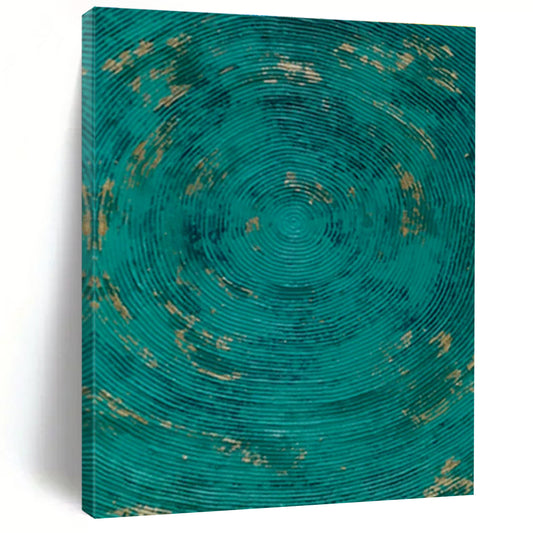 Teal - Gold Textured Art for Beachfront Resort Spa & Boho - Chic Living Room DLZ1794