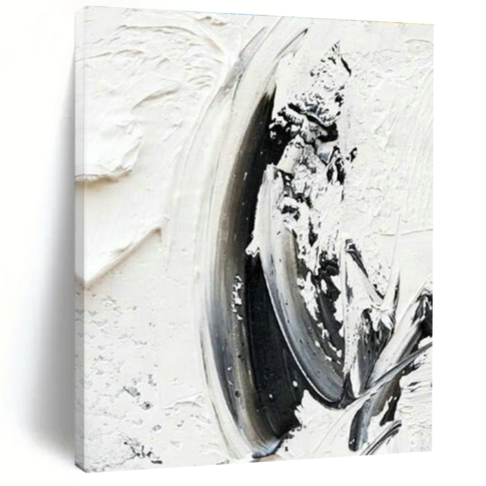Black - White Brushstroke Art 1 for Bedroom & Office DLZ0372