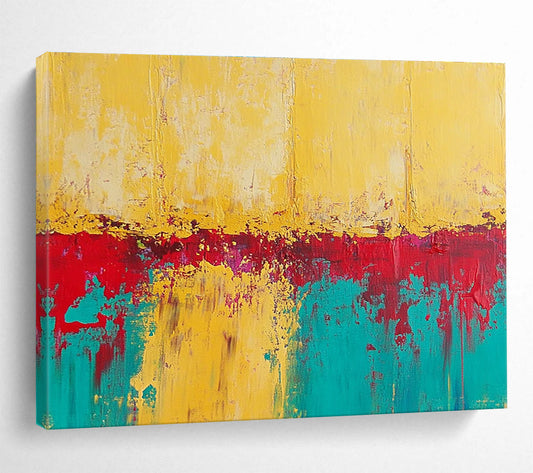 Color - Dripped Abstract Art for Bohemian - Style Living Room & Artistic Community Space SC269