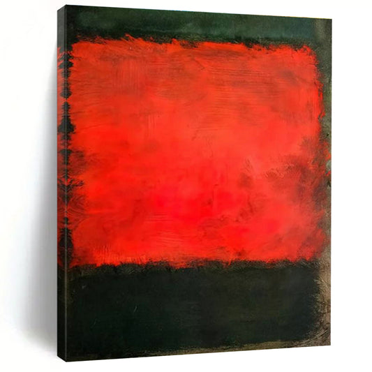 Bold Red - Black Color Block Art for Modern Office & Art Gallery Corridor DLZ2314