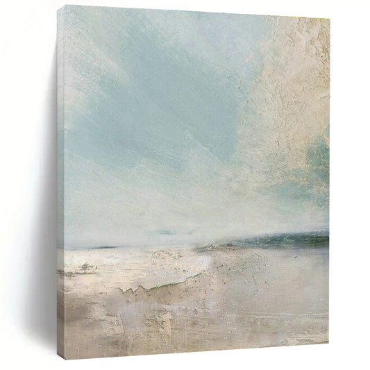 Light Abstract Coastal Landscape Art for Beach House Living Room & Art - Themed Restaurant DLZ2068