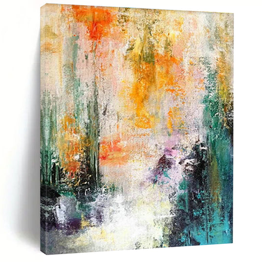 Colorful Landscape - Inspired Abstract Art for Countryside Café Dining Walls DLZ0005