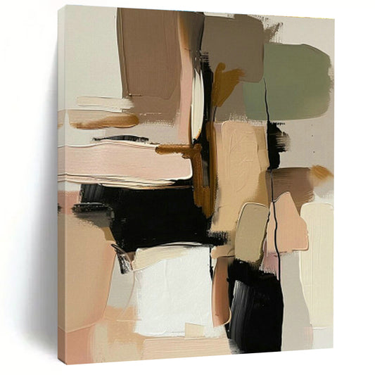 Blush - Beige - Brown Abstract Art for Bridal Suite & Boutique Café DLZ1247
