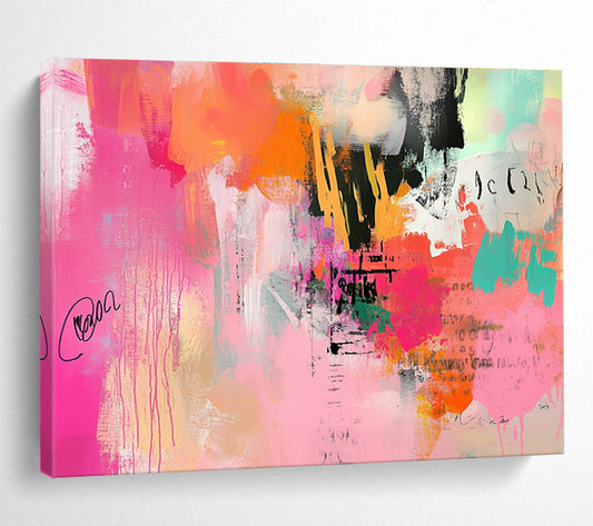 Pink Abstract Fusion Art for Chic Boutique & Trendy Art Gallery SC309