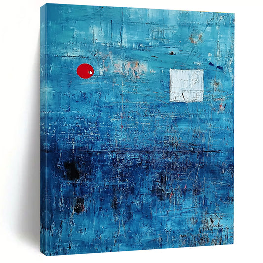 Minimalist Blue Abstract Art for Office & Study STSC041