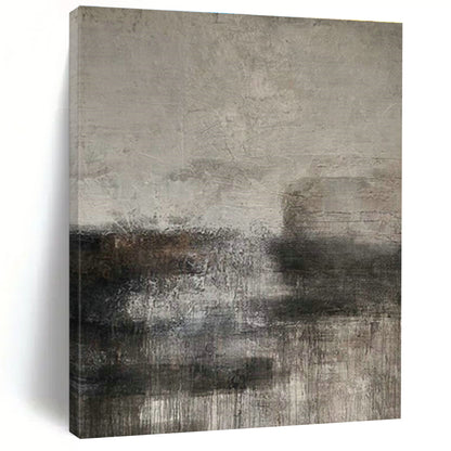 Gray - Brown Abstract Art for Industrial - Style Hotel Lobby Accents DLZ0194