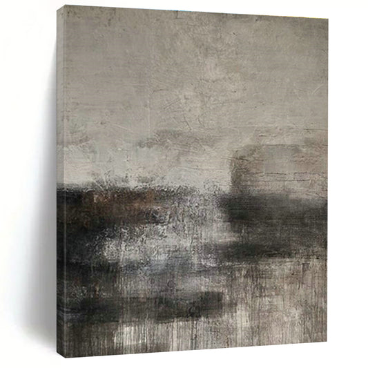 Gray - Brown Abstract Art for Industrial - Style Hotel Lobby Accents DLZ0194