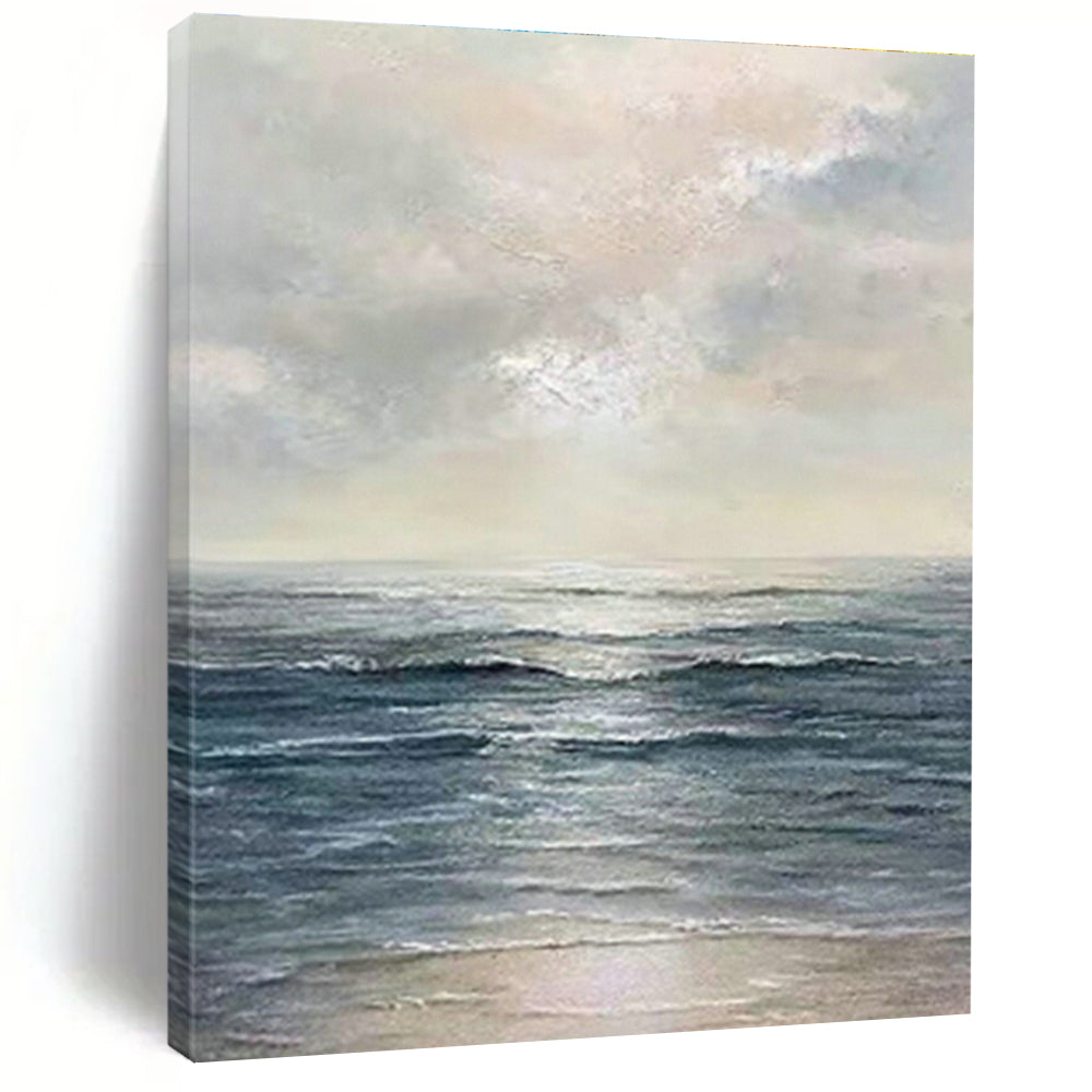 Sea and Sky Serenity Art for Coastal Villa Living Room & Beachfront Hotel Spa DLZ0870
