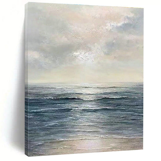 Sea and Sky Serenity Art for Coastal Villa Living Room & Beachfront Hotel Spa DLZ0870
