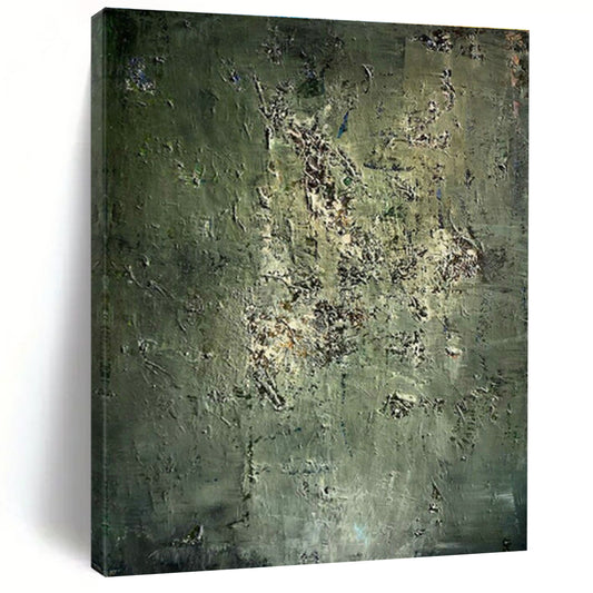 Deep Green Textured Abstract Art for Home Office & Art Gallery DLZ1202