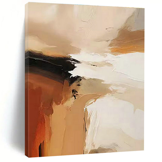 Beige - White Abstract Art for Living Room & Neutral - Toned Café DLZ1250