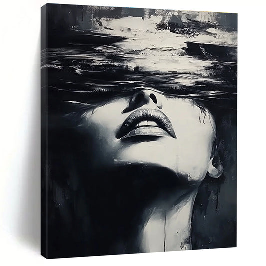 Submerged Woman’s Face Art for Contemporary Art Gallery & Thought - Provoking Therapy Office STSC1385