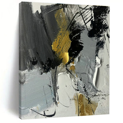 Gray - Black Abstract Art for Luxury Penthouse & Art - Centric Café DLZ0803