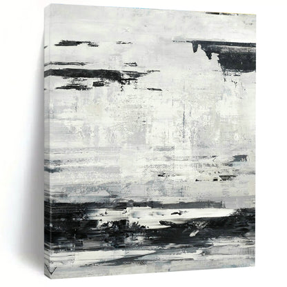 Gray - White Abstract Texture Art for Industrial Office & Art Gallery Corridor DLZ2077