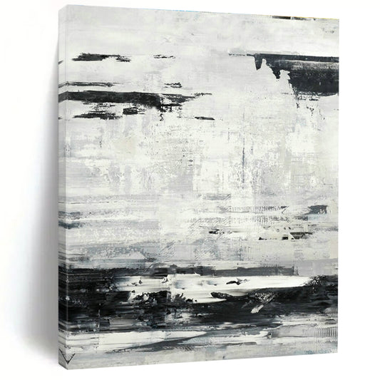 Gray - White Abstract Texture Art for Industrial Office & Art Gallery Corridor DLZ2077