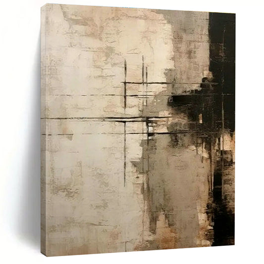 Brown - White Geometric Line Art for Office & Living Room DLZ0419