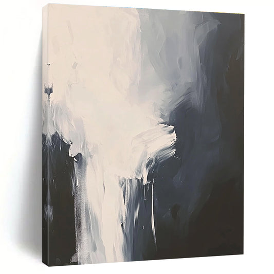 Gray Abstract Brushstrokes for Calm Home Office & Minimalist Bedroom STSC236