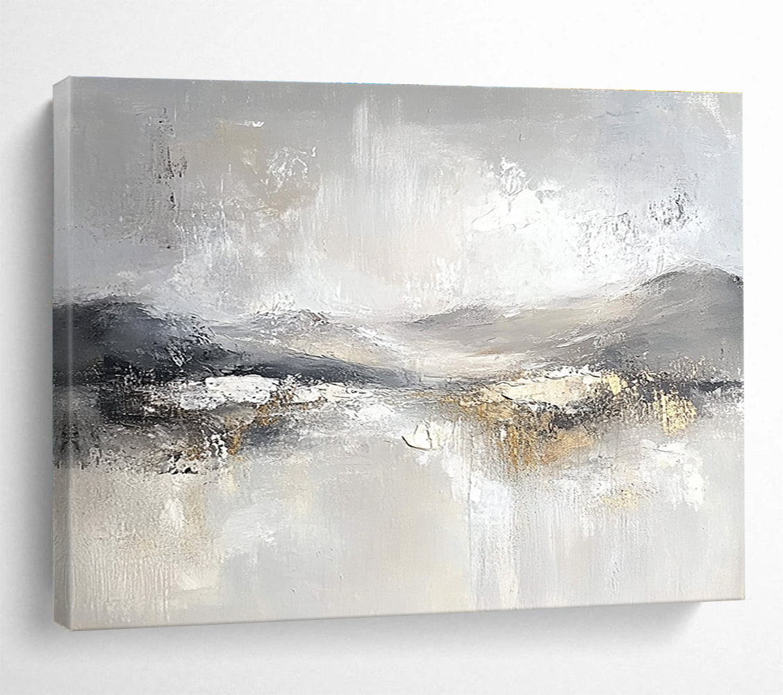 Gray Tonal Landscape Art for Industrial - Chic Café & Monochrome Art Gallery SC083