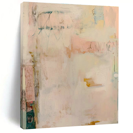Soft Pastel Abstract Art for Women’s Wellness Retreat & Shabby - Chic Home Parlor DLZ1529