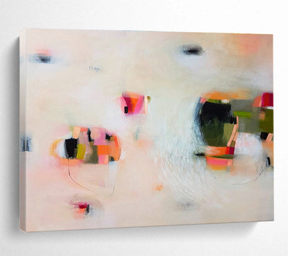 Pink - White Minimalist Abstract Art for Delicate Nurseries DLZ2418