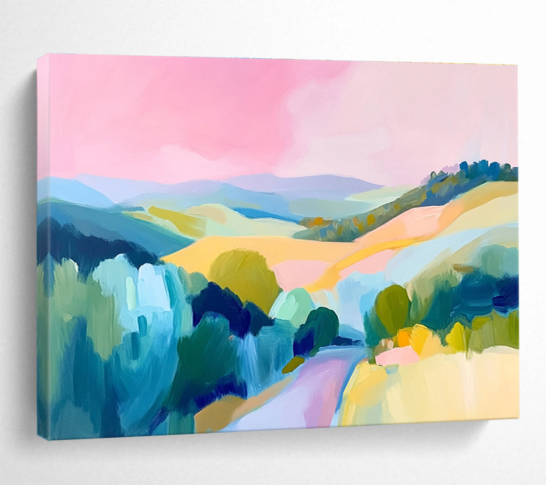 Pastel - Colored Hills Art for Nursery & Boho - style Café SC129