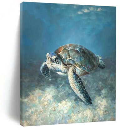 Realistic Sea Turtle Art for Coastal Home Bathroom & Marine - Themed Gallery DLZ2143