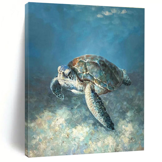 Realistic Sea Turtle Art for Coastal Home Bathroom & Marine - Themed Gallery DLZ2143
