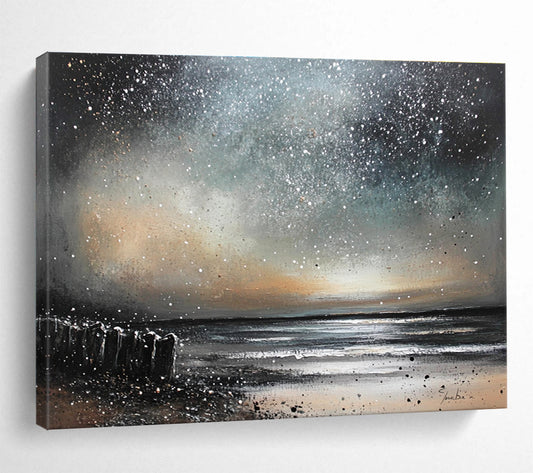 Milky Way Over Sea Art for Astronomy Enthusiast’s Home & Art Gallery Night Exhibit SC529