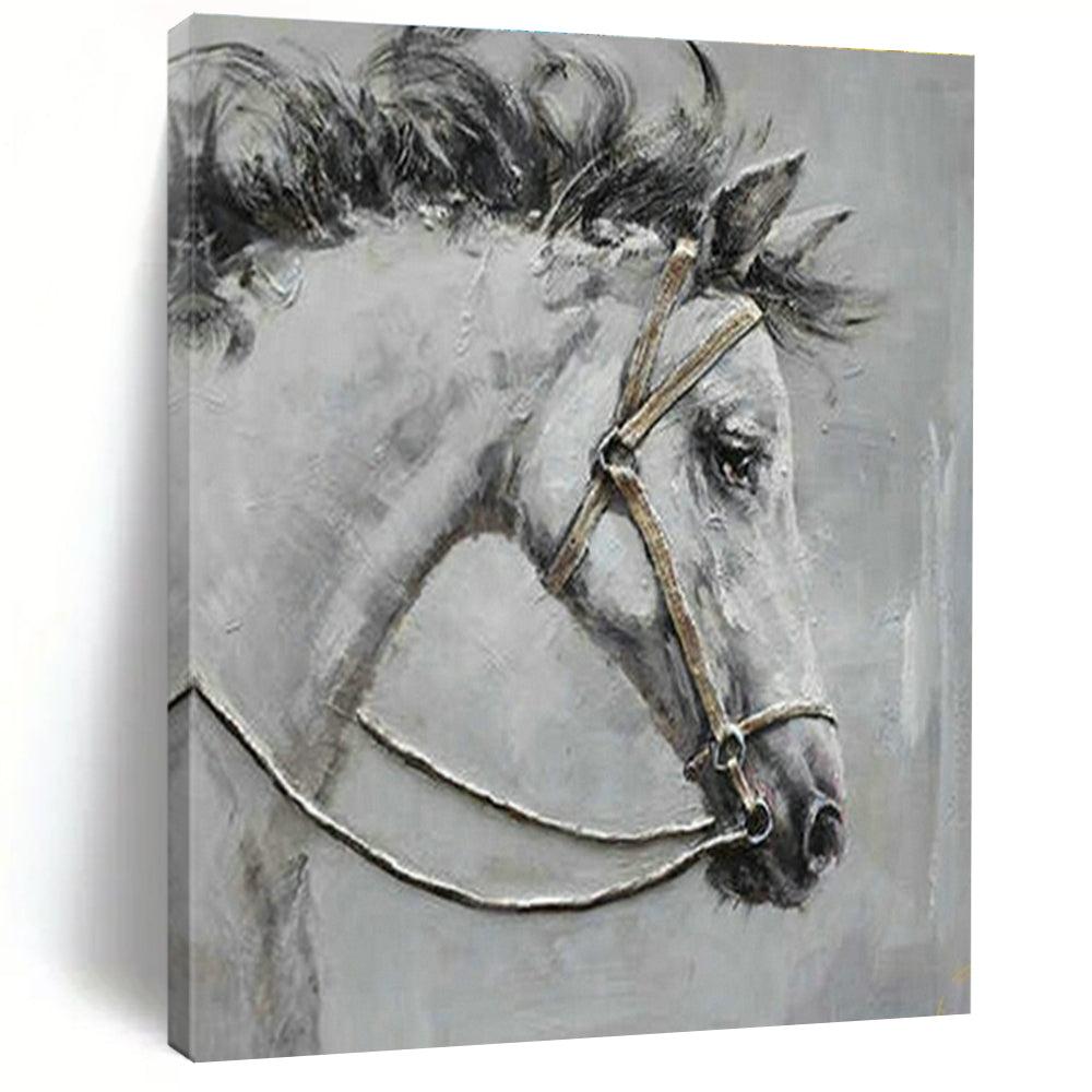 Horse Portrait Art for Equestrian Club & Classic Home Study DLZ2034