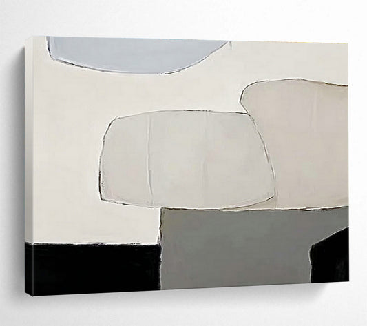Simple Color - Block Abstract Art for Minimalist Dining Room DLZ2981
