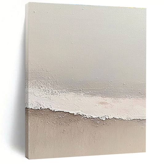 Minimalist Beige and White Art for Modern Home Office & Calm Home Library STSC1427