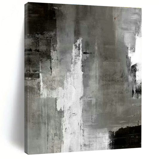 Gray - White Urban Abstract Art for City Apartment Living Room & Architectural Office DLZ2028