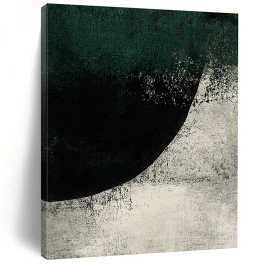 Dark Green and Black Abstract for Modern Art Studio & Dramatic Entryway STSC524