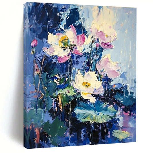 Impasto Lotus Flowers for Zen - Inspired Spa & Oriental - Style Home STSC190
