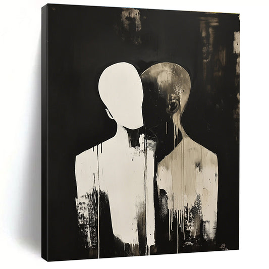 Kissing Figures Art for Romantic Restaurant & Intimate Home Living Room STSC1449