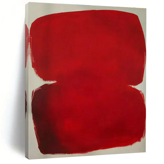 Red Color Block Art for Modern Art Gallery & Bold Home Entrance DLZ1766