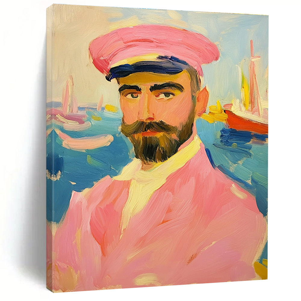 Portrait in Pink for Nautical - Themed Restaurant & Art - Loving Home STSC1161
