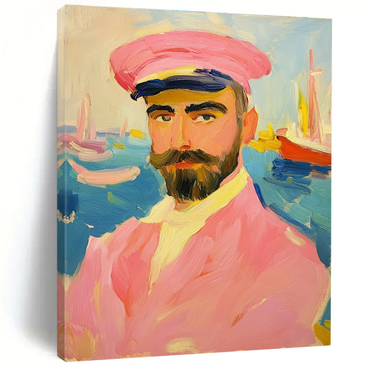 Portrait in Pink for Nautical - Themed Restaurant & Art - Loving Home STSC1161