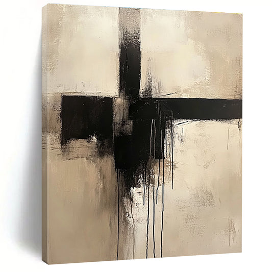 Emotional Black Cross Art for Chapel & Meditation Room STSC669
