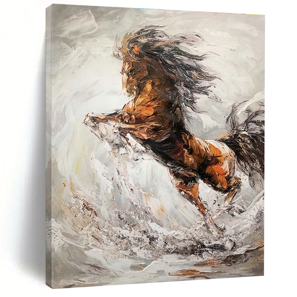 Rearing Horse Dynamic Art for Equestrian Club Lounge & Bold Home Office DLZ2131