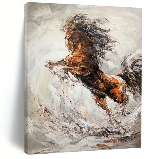 Rearing Horse Dynamic Art for Equestrian Club Lounge & Bold Home Office DLZ2131