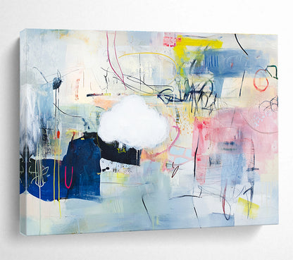 Abstract with Cloud Element Art for Dreamy Bedroom & Intimate Art Gallery SC477