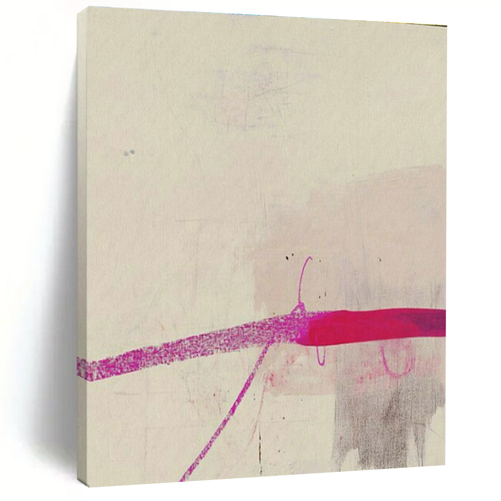 Pink - Purple Line Abstract Art for Bohemian Café & Creative Writing Studio DLZ1942