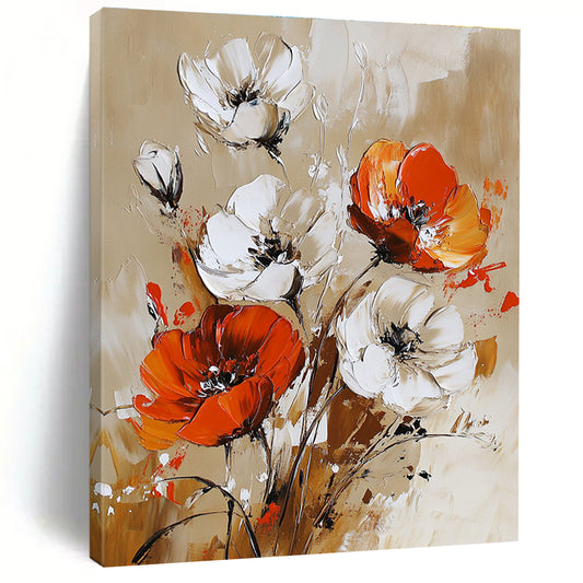 Abstract Floral in Browns for Vintage - Inspired Living Room & Art - Centric Café STSC1127