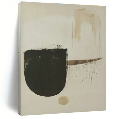 Black - Brown Minimalist Abstract Art for Industrial - Chic Loft & Art - Focused Library DLZ1832